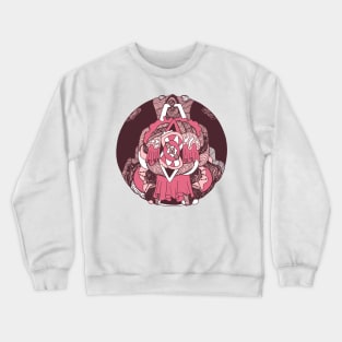 Pink and White Circle of Ornament Crewneck Sweatshirt